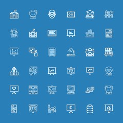 Editable 36 teaching icons for web and mobile