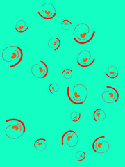 Abstract emerald background with stylized heart