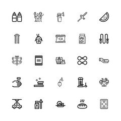 Editable 25 healthy icons for web and mobile