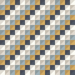 Abstract geo pattern, seamless vector, diagonal checkered diamond shapes