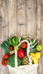 Vegetables fruits cotoon bag Tomato cucumber broccoli pineapple