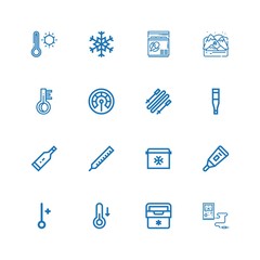 Editable 16 freeze icons for web and mobile