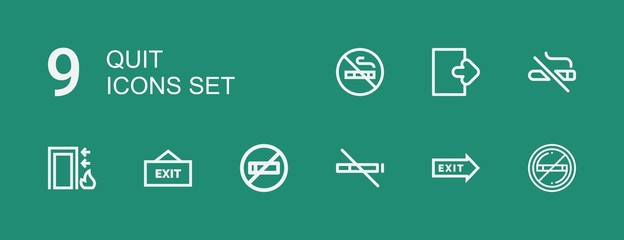 Editable 9 quit icons for web and mobile