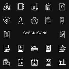 Editable 22 check icons for web and mobile