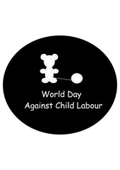 World Day Against Child Labour. Against child labor icon