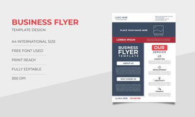 Corporate Flyer Design Template Design. Modern Stylish and Simple Looking Flyer Design 