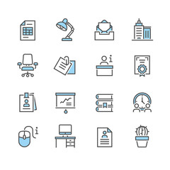 Business Office vector Icon Set
