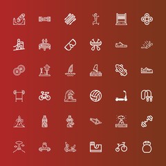 Editable 36 active icons for web and mobile