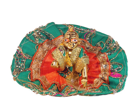 indian god Bal Krishna decorated