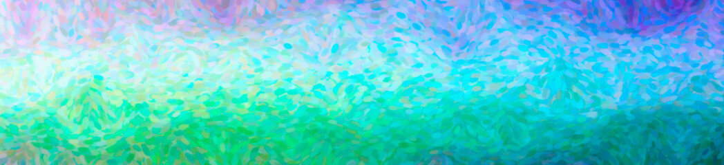 Fototapeta na wymiar Abstract illustration of blue and green Impressionist Pointlilism background