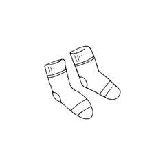 men's socks doodle black and white