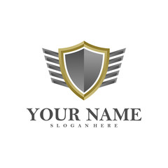 Wing Shield logo vector template, Creative Wings logo design concepts