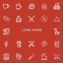 Editable 22 long icons for web and mobile