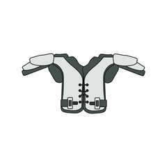 protection to play American football. illustration for web and mobile design.