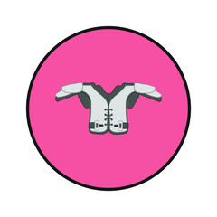 protection to play American football. illustration for web and mobile design.