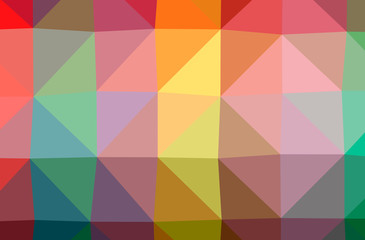 Fototapeta premium Illustration of abstract Blue, Green, Orange, Pink, Red horizontal low poly background. Beautiful polygon design pattern.