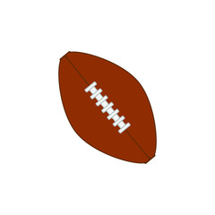 american football ball with seam. Vector illustration for web and mobile design.