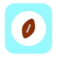 american football ball with seam. Vector illustration for web and mobile design.