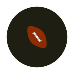 american football ball with seam. Vector illustration for web and mobile design.