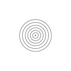 Shooting Target Icon Isolated on White Background. Vector illustration