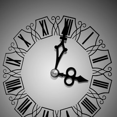 White clock with Roman numerals