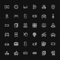 Editable 36 gaming icons for web and mobile