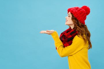 young girl with clown wig