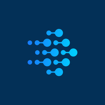 Connection technology logo abstract template