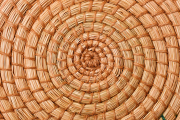 Fototapeta premium Circular cane wicker texture