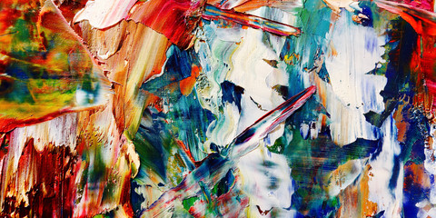 Colorful abstract background wallpaper. Modern motif visual art.  Mixtures of oil paint. Trendy...