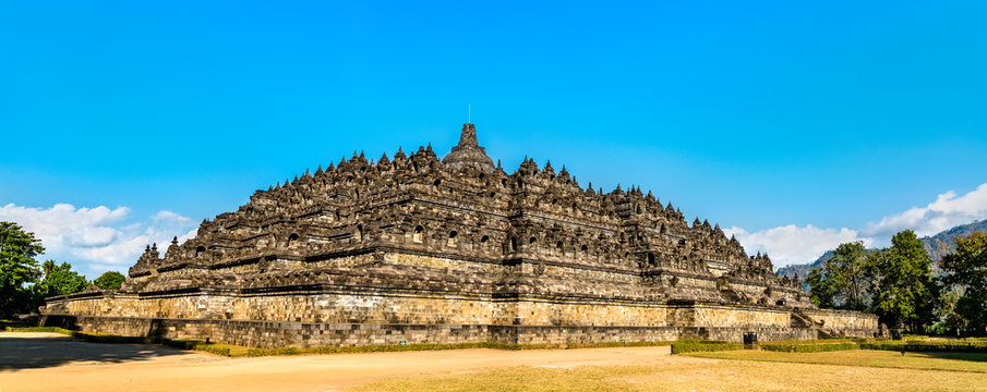 Borobudur Temple in Central Java. UNESCO world heritage in Indonesia