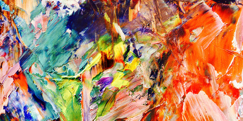 Colorful abstract background wallpaper. Modern motif visual art.  Mixtures of oil paint. Trendy...