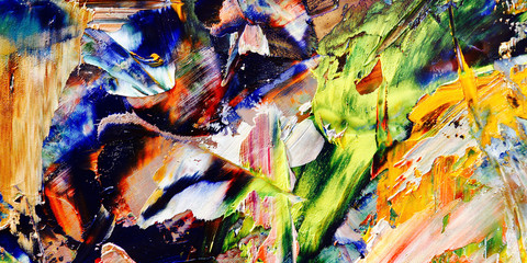 Colorful abstract background wallpaper. Modern motif visual art.  Mixtures of oil paint. Trendy...