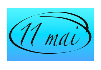 11 mai post it bleu entouré