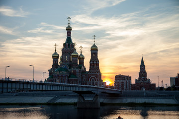 the Kremlin and the Church on the Bank. Yoshkar-Ola