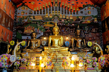 Golden Buddha in Wat Phanan Choeng - Ayutthaya - Thailand