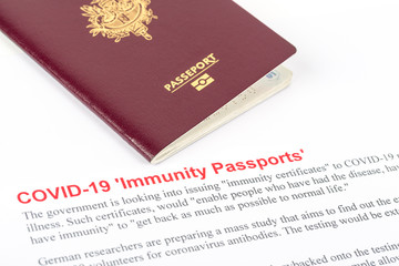 Immunity passport Coronavirus