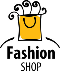 I love shopping vector sign with typography, two shopping bags and heart