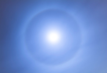 22° circular lunar halo, view from Po Valley, Italy