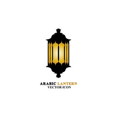 Arabian lantern for ramadan icon flat style. Isolated on white background. illustration.