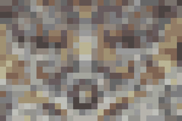 Beautiful horizontal mosaic abstract squares texture brown yellow gray pastel colors