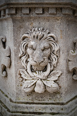 Elements of architectural design of buildings, stucco, stucco ornaments and patterns, wall texture.