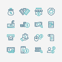 Business and finance web icon set
