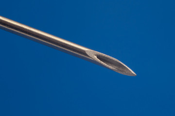 close up of a medical injection needle