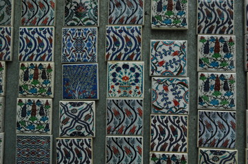 Patterned tiles available for sale in Istanbul, Turkey