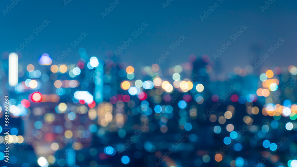 Poster building with bokeh background