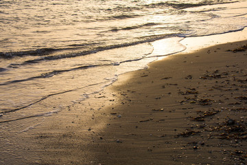 coastal line in the sunset