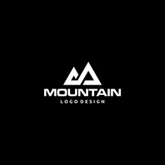 Bold and clean logo design of mountain with white background - EPS10 - Vector.