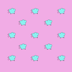 Pattern with sheep