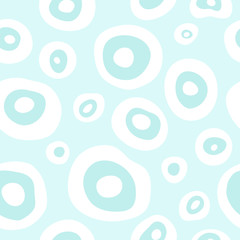 Light pastel blue vector seamless layout with circle spots. Illustration with set of colorful abstract circles.